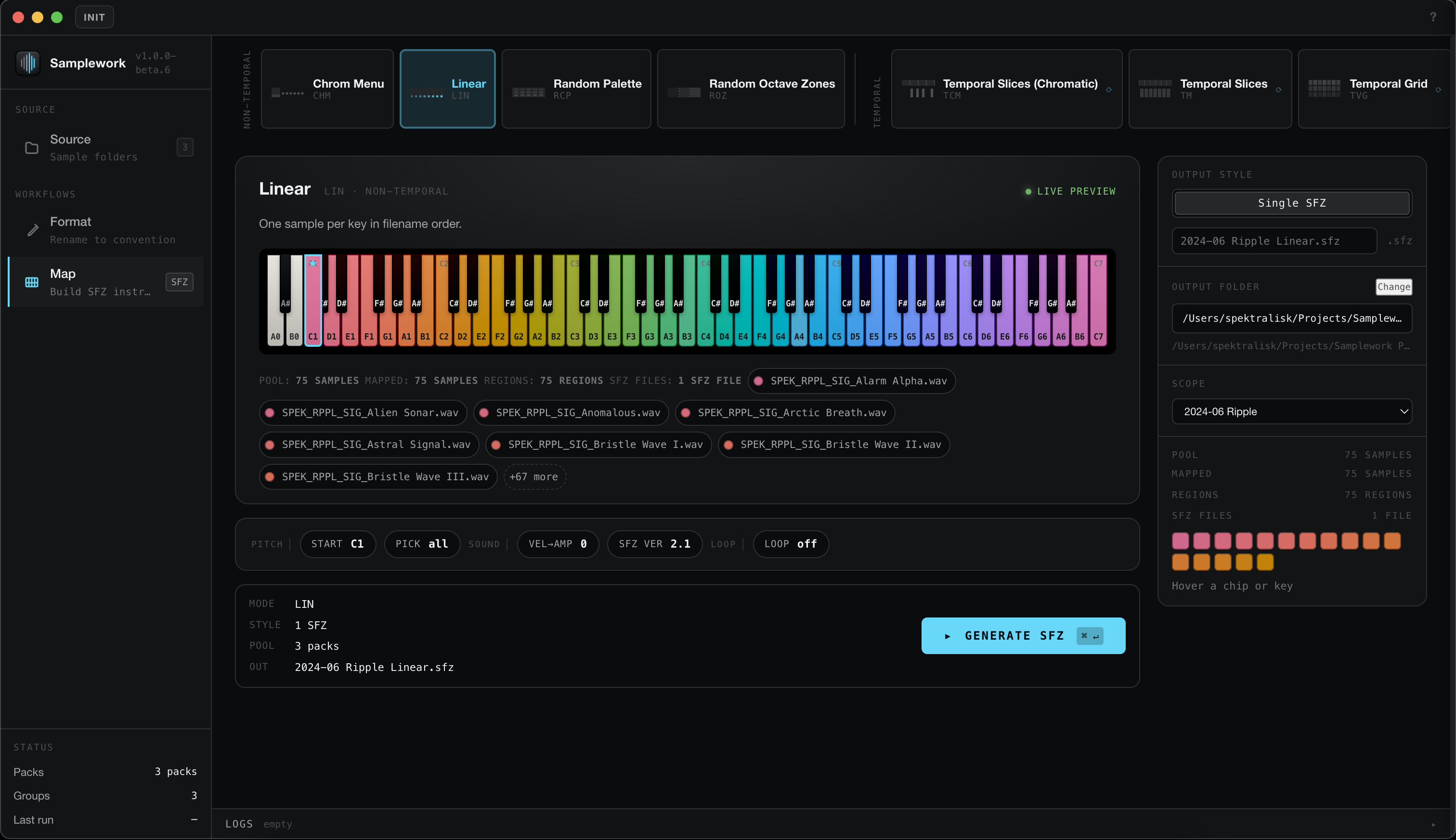 Samplework screenshot 1